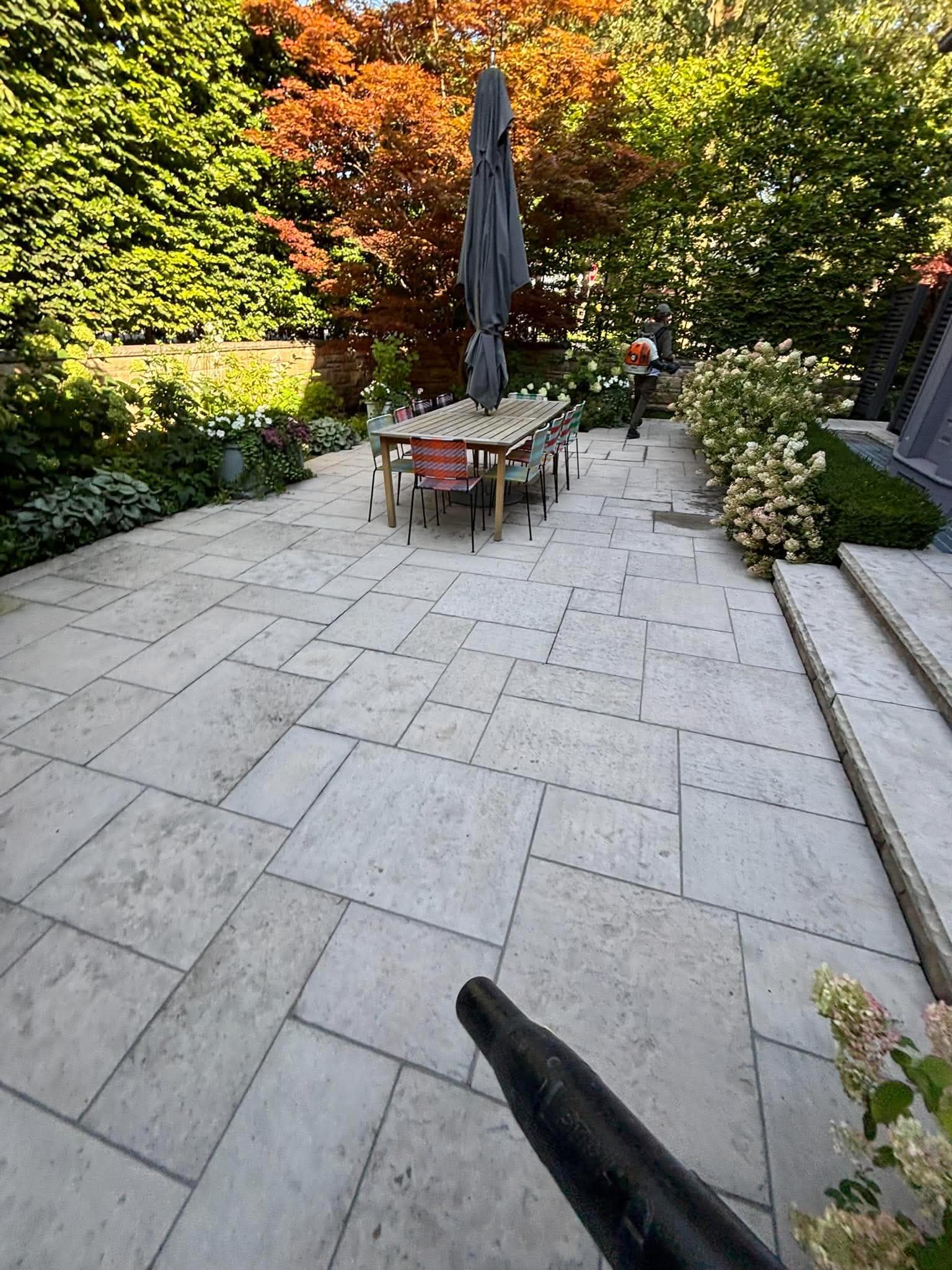 Interlock patio and planter